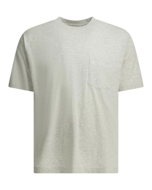 Beams Plus White Grandelle Cotton Crew-Neck T-Shirt for men