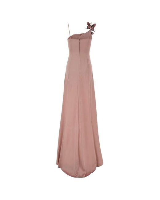 Blumarine Pink 4A455A Satin Dress