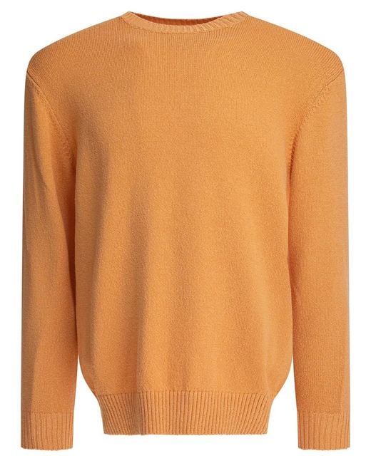 Beams Plus Orange "Lily Yarn" Sweater for men