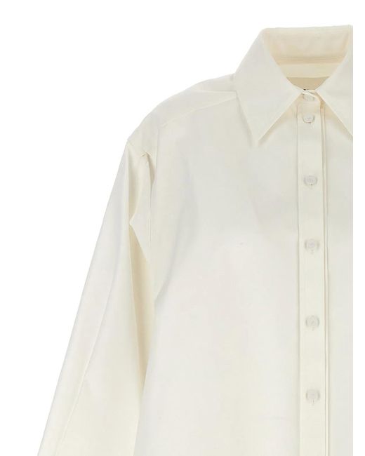 Jil Sander White Cut-Out Armhole Shirt