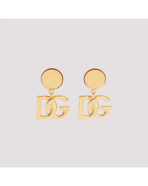 Dolce & Gabbana Metallic Dolce & Gabbana Orecchini Con Logo Dg