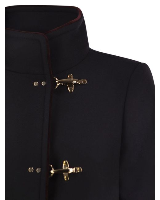 Fay Black 3 Ganci Wool And Cashmere-Blend Coat
