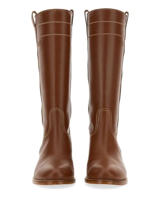 Fay Brown Leather Boot