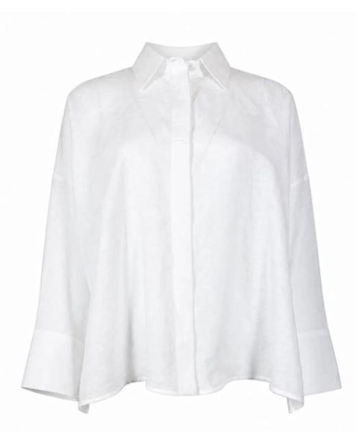 Fabiana Filippi White Classic Collar Linen Shirt