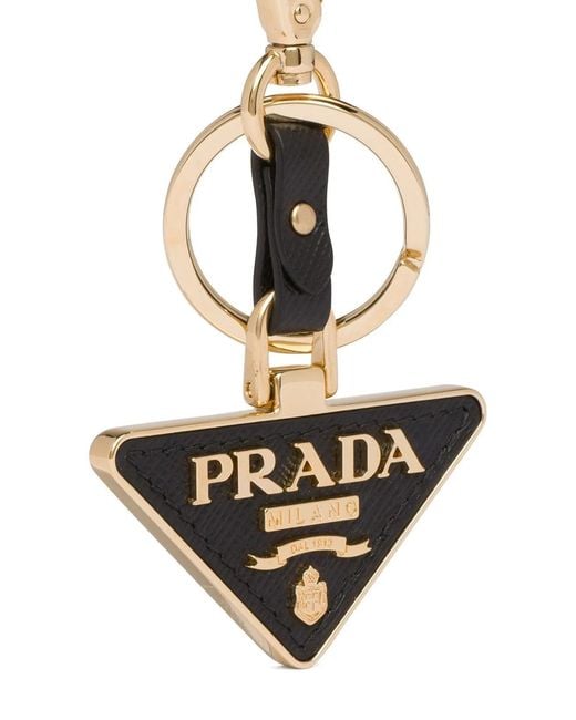 Prada White Leather Strap Snap Hook