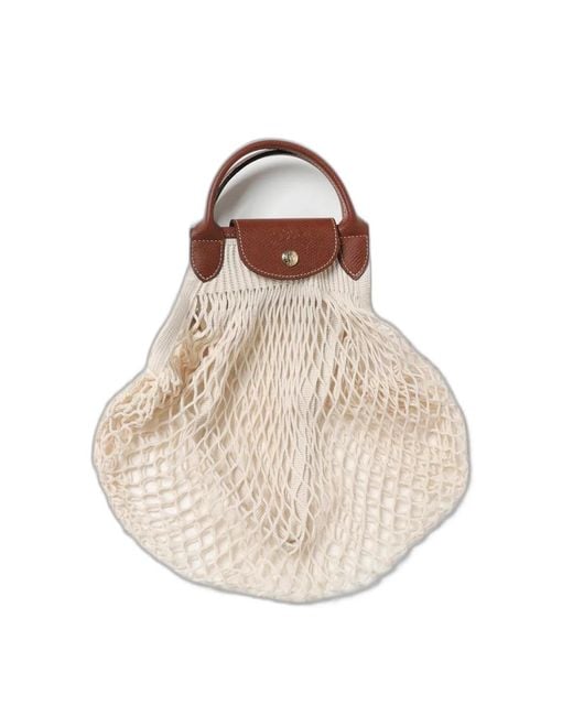 Longchamp Natural Ecru La Pliage Filet Small