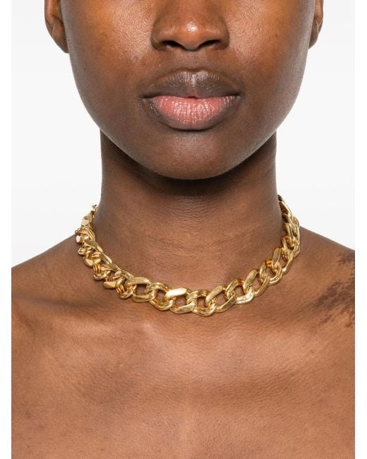 Saint Laurent Metallic Metal Chain Choker