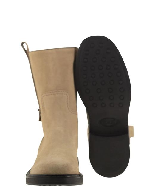 Tod's Brown Suede Ankle Boot