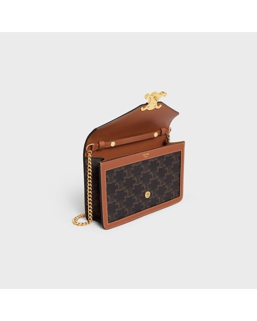 Céline Black Margo Canvas Wallet On Chain