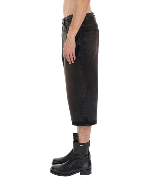 Our Legacy Black Capri Cut Shorts for men