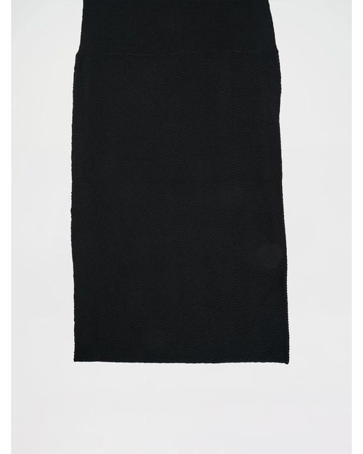 DEVOA Black Wool Scarf for men