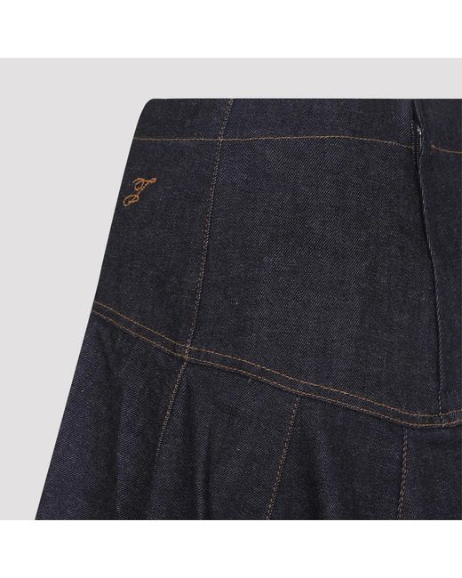 Jacquemus Blue La Jupe De-Nimes Lavoir Cotton Midi Skirt