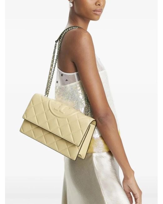 Tory Burch Natural Goat Leather Shoulder Bags