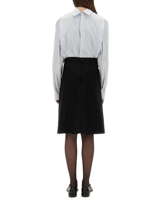 Maison Margiela White Inverted Striped Dress-Shirt