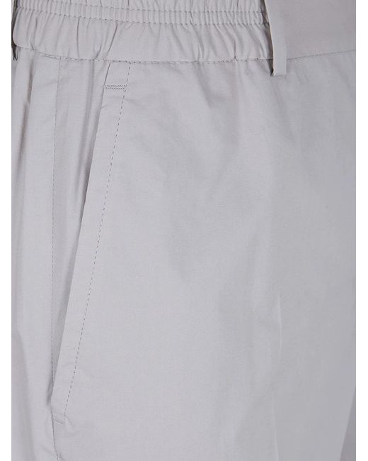 Incotex Gray Elastic Waist Chino Trousers for men