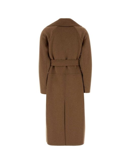 Max Mara Brown Max Mara S Wool Blend Maris Coat