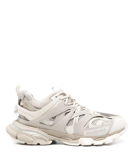 Balenciaga White Dove Synthetic Leather And Fabric Sneakers