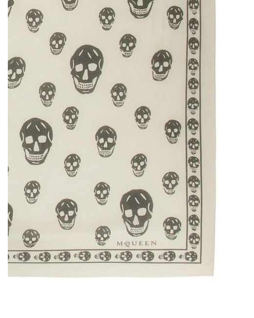 McQueen Metallic Foulard Skull for men
