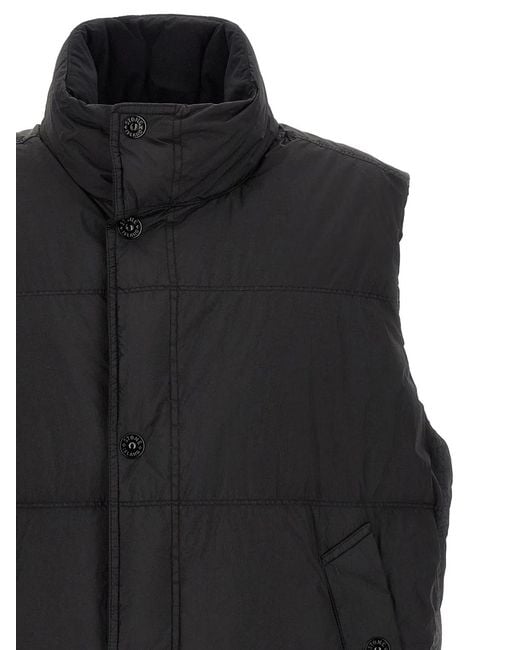Stone Island Black Quilted Padded Vest for men