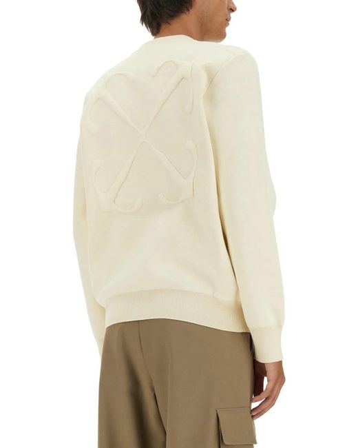 Off-White c/o Virgil Abloh Natural Sweatshirt With Logo for men