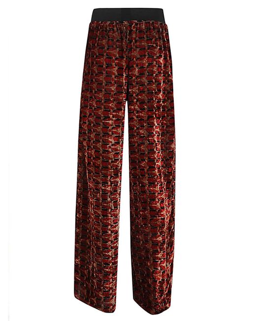 OBIDI Red Velvet Trousers