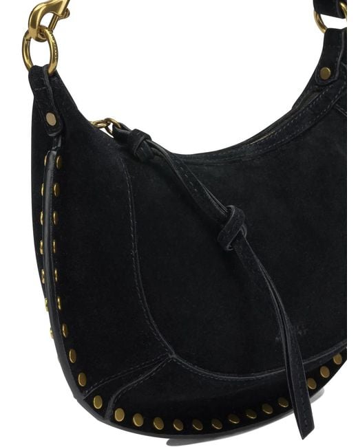 Isabel Marant Black "Oskan Moon" Small Shoulder Bag