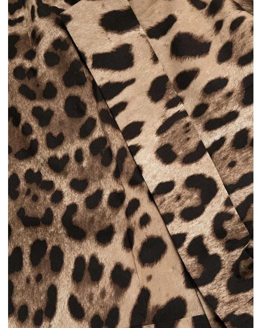 Dolce & Gabbana Natural Dolce & Gabbana Leopard Print Short Skirt