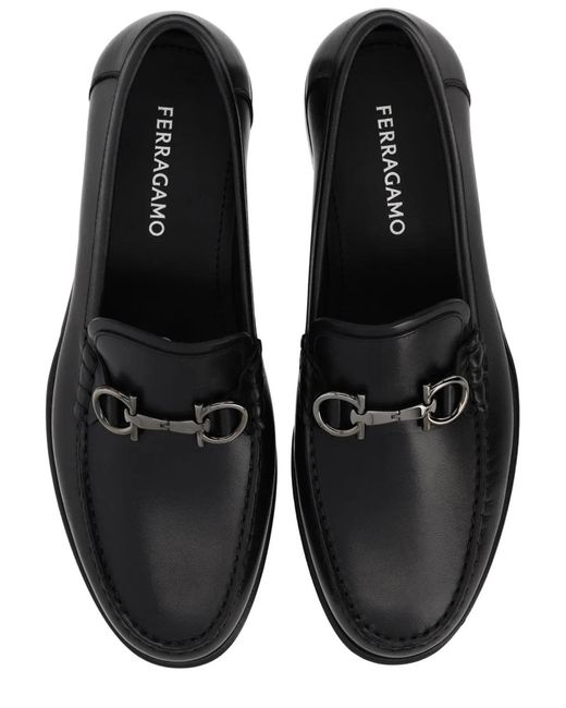 Ferragamo Gray Calf Loafers for men