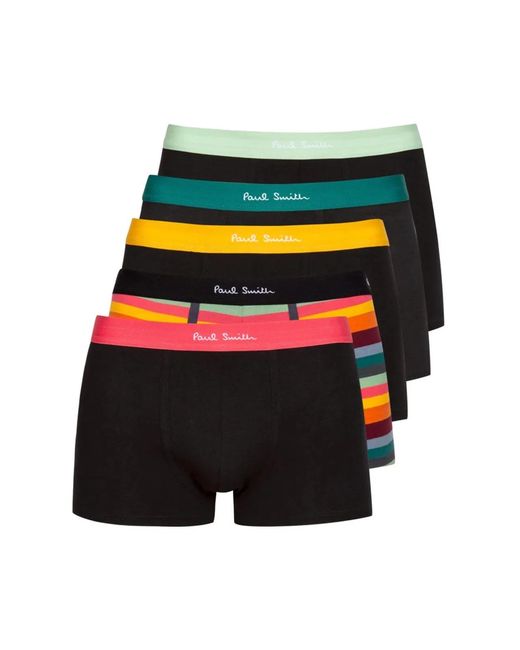 Paul Smith Black 5Pack Boxer Con Logo for men