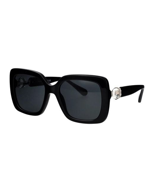 Swarovski Black Acetate Sunglasses