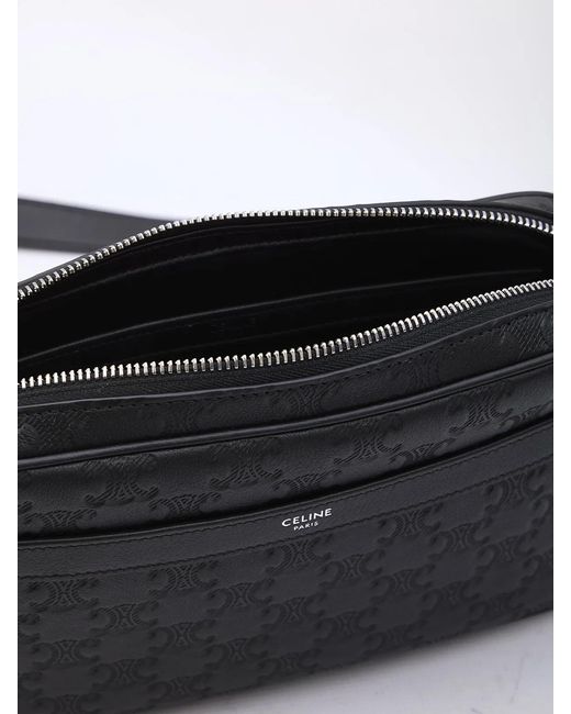 Céline Black Messenger Bag Made Of Calf Leather for men