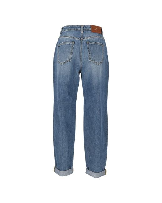 Elisabetta Franchi Blue Cotton Jeans