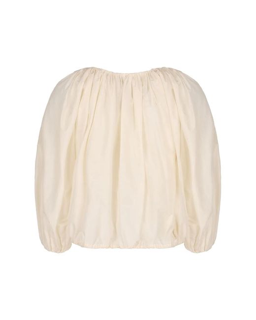 Philosophy Di Lorenzo Serafini Natural Gathered Blouse