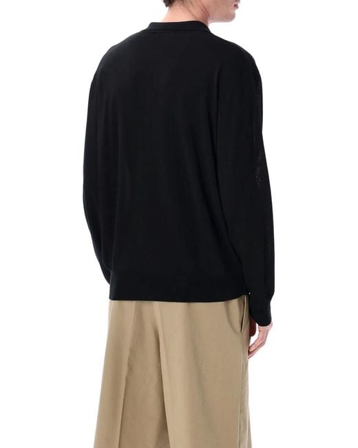 Roberto Collina Blue Long Sleeve Knit Polo for men