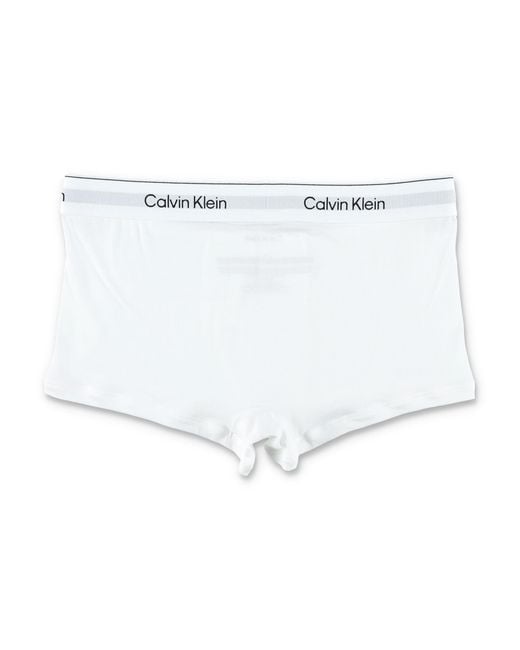 Calvin Klein White Cotton Blend 3-Pack Low Rise Trunks for men