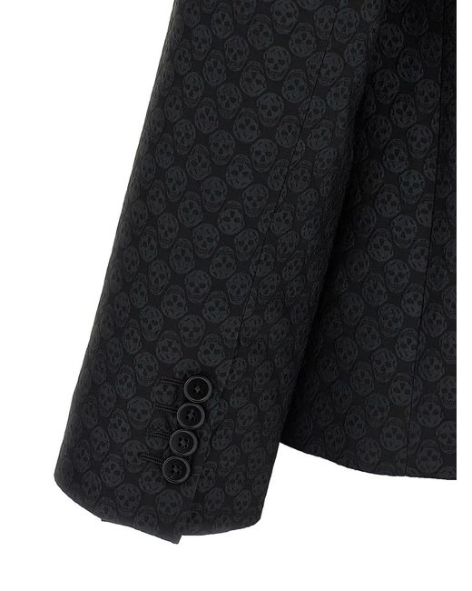 McQueen Black 'Skull' Blazer for men