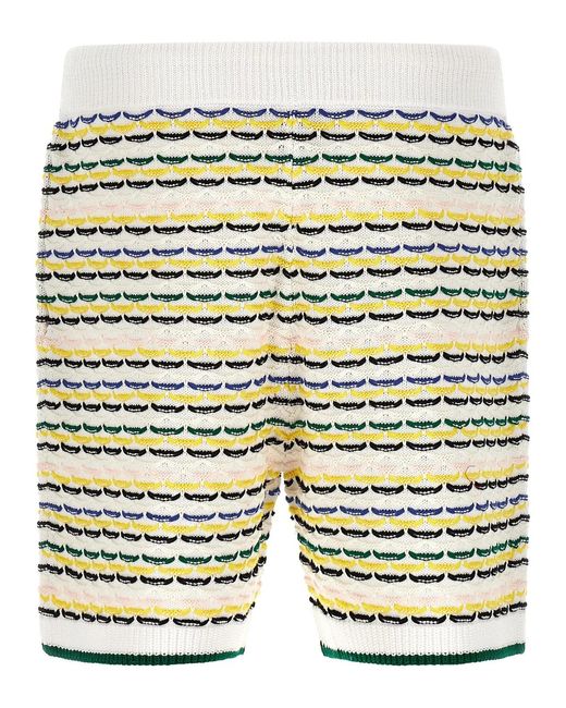 Casablanca Multicolor 'Tuck Stitch' Bermuda Shorts for men