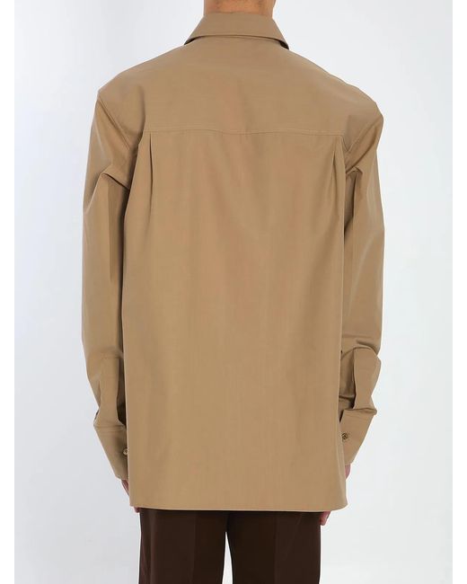 Gucci Natural T-Shirt With Embossed Logo for men