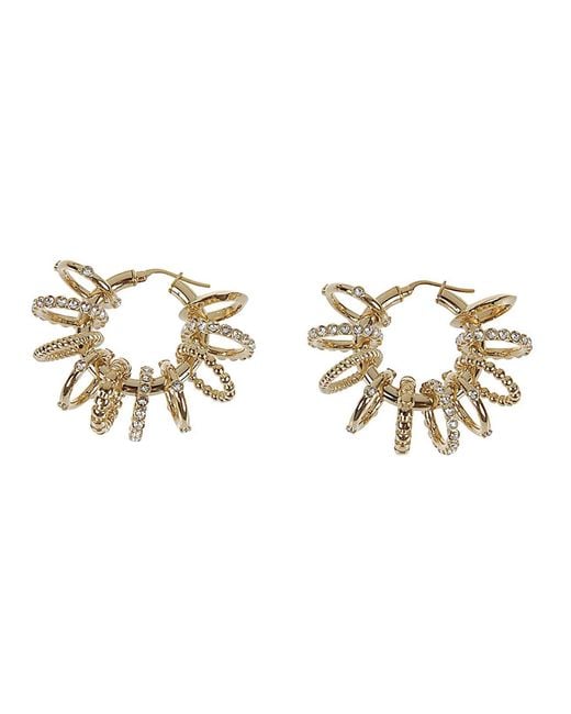 AMINA MUADDI Metallic Multi Ring Big Earrings