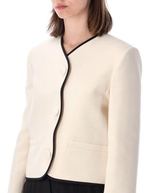 Valentino Garavani Natural Crepe Couture Jacket