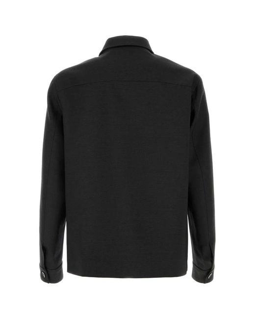Gucci Black Wool Jacket With Buttons for men