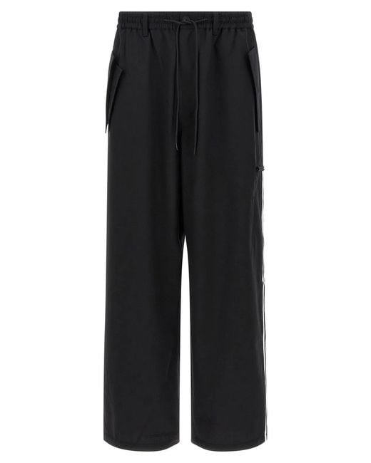 Y-3 Black Wool Blend Pants for men