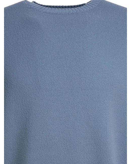 Beams Plus Blue "Lily Yarn" Sweater for men