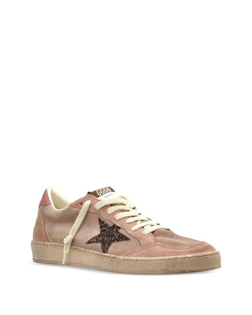 Golden Goose Deluxe Brand Pink Ball Star Glitter Sneakers
