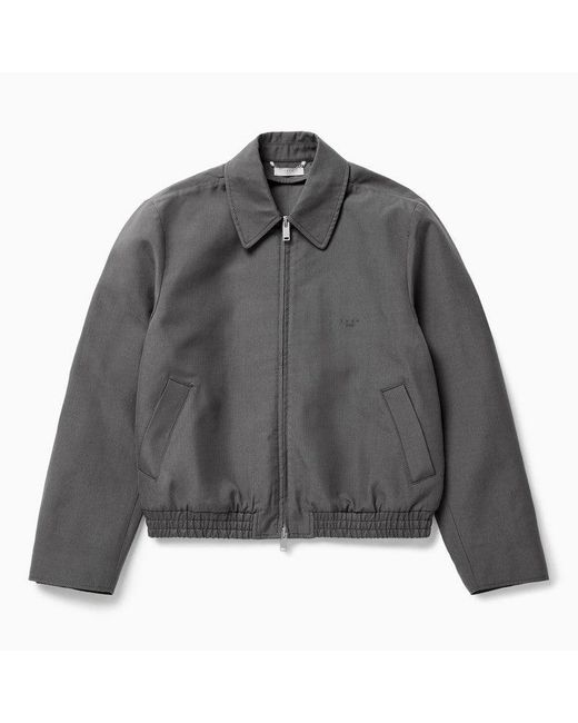 1989 STUDIO Gray Light Zip-Up Jacket Dark for men