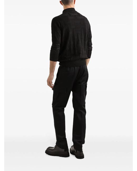 Dolce & Gabbana Black Dolce & Gabbana Silk Polo for men