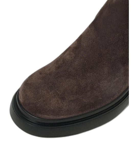 Tod's Black Suede Chelsea Boots