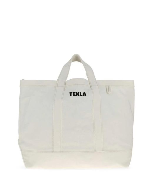 Tekla White Beach Bag