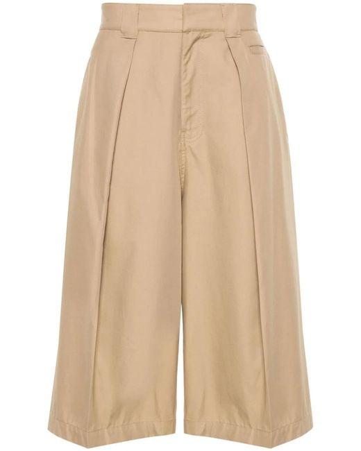 Loewe Natural Pleated Cropped Wide Leg Trousers for men