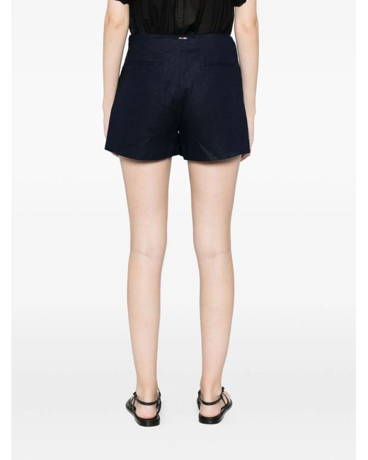 Twinset Blue Night Cotton Shorts